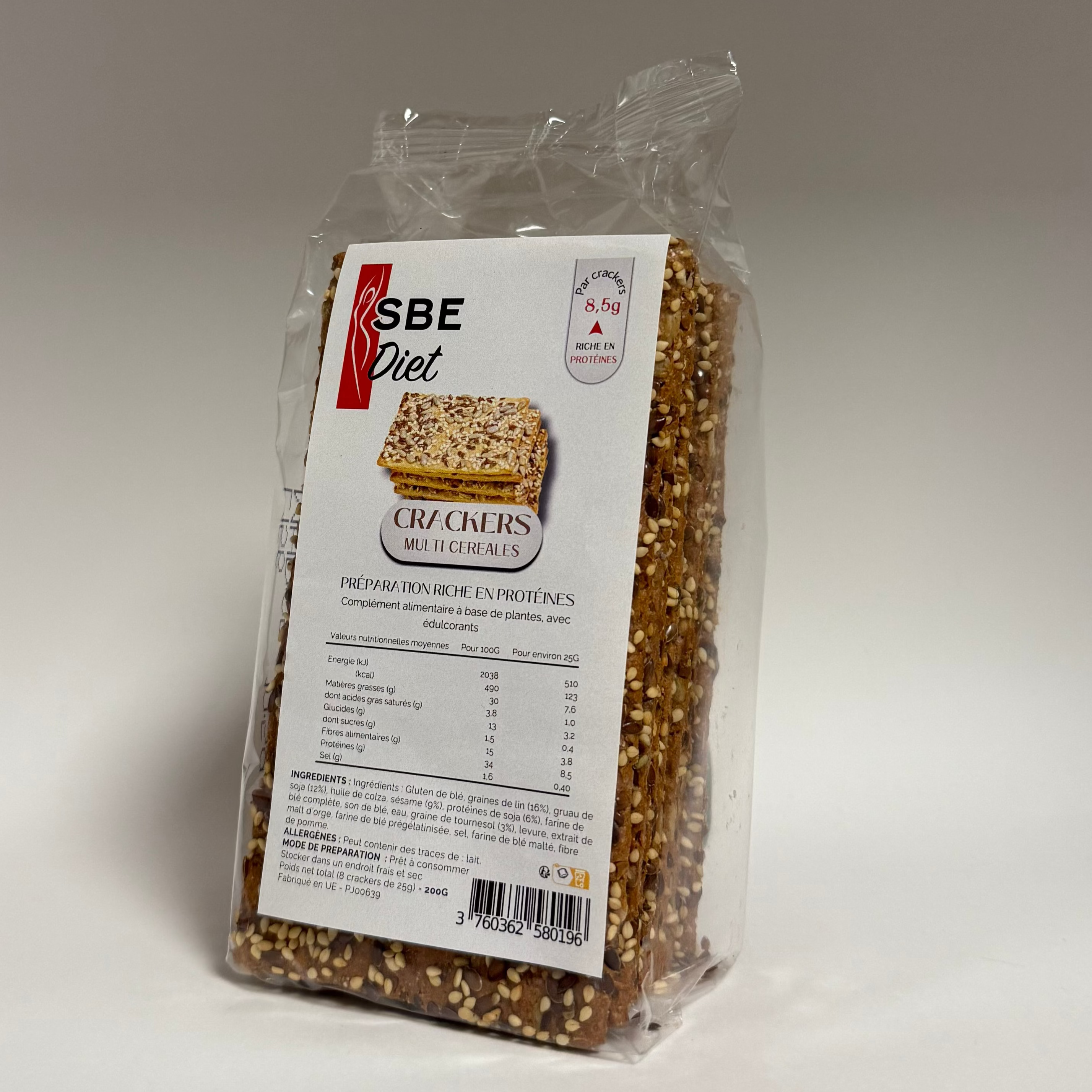 Crackers multi-graines hyperprotéinés – 200G Ma boutique
