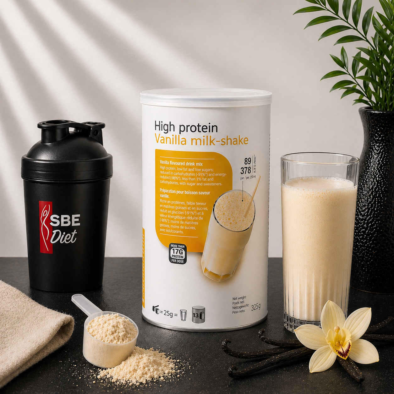 Milksake vanille hyperprotéinée –  Pot de 325G Ma boutique