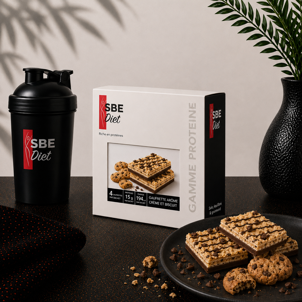 Gaufrette cookie & crème hyperprotéinées Ma boutique