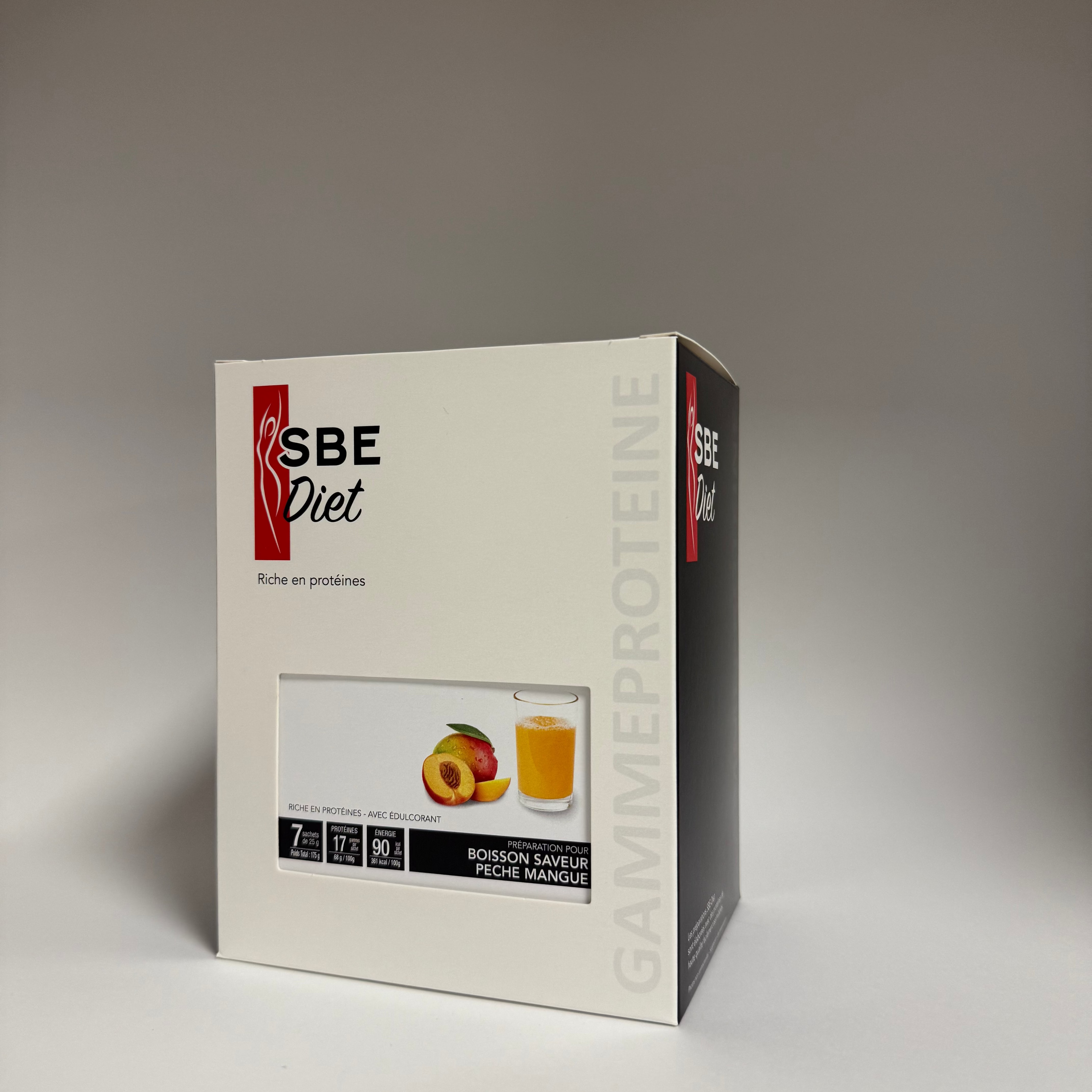 Boisson pêche mangue hyperprotéinée – 25G Ma boutique