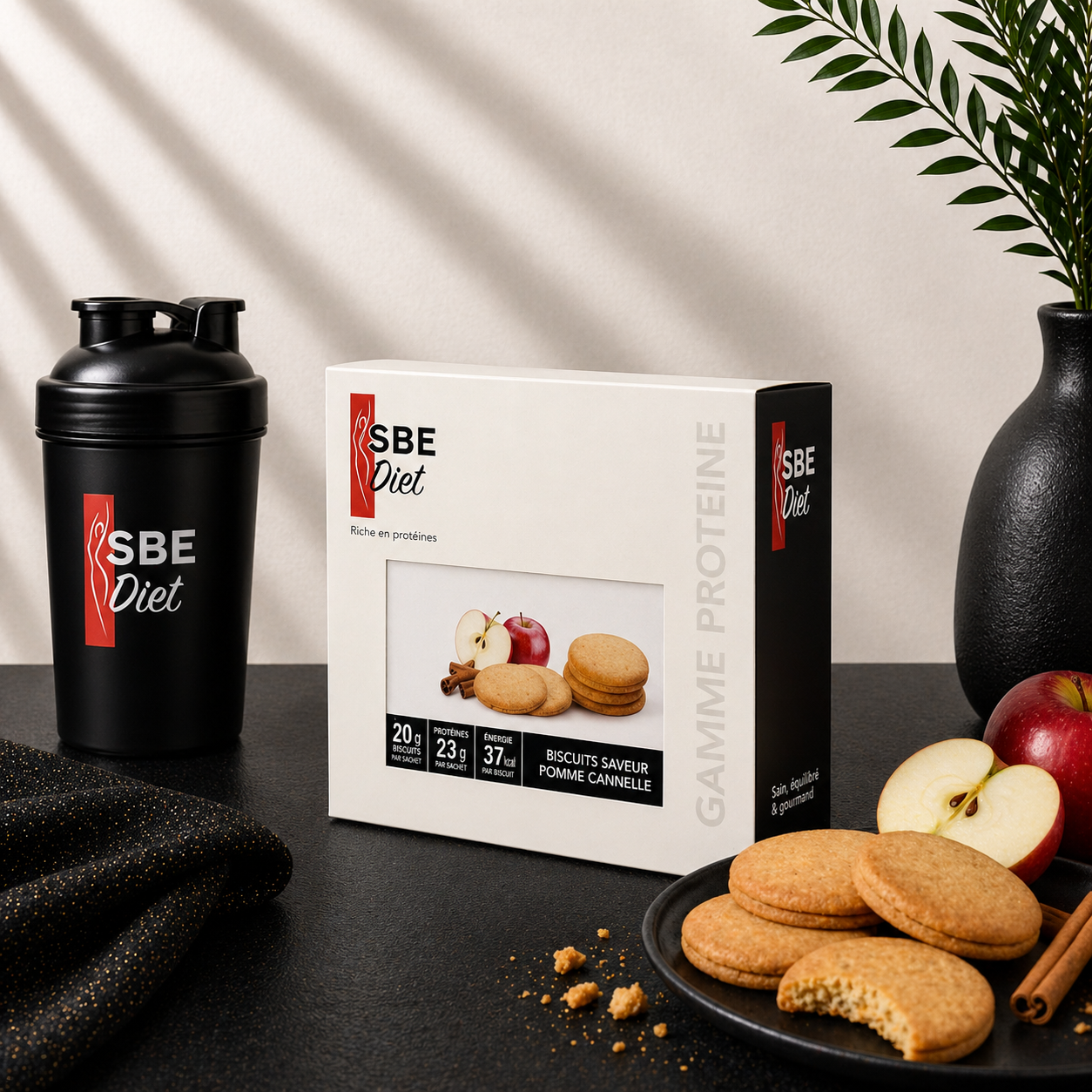 Biscuits pomme cannelle hyperprotéinés Ma boutique
