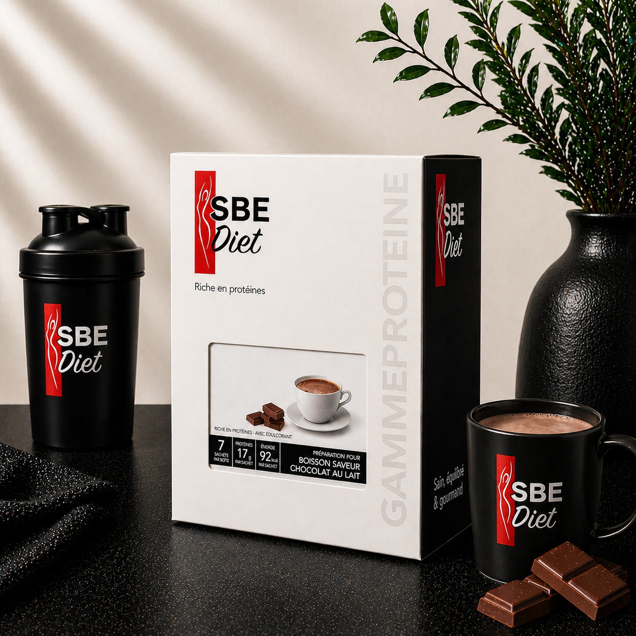 Boisson chocolat au lait hyperprotéinée Ma boutique