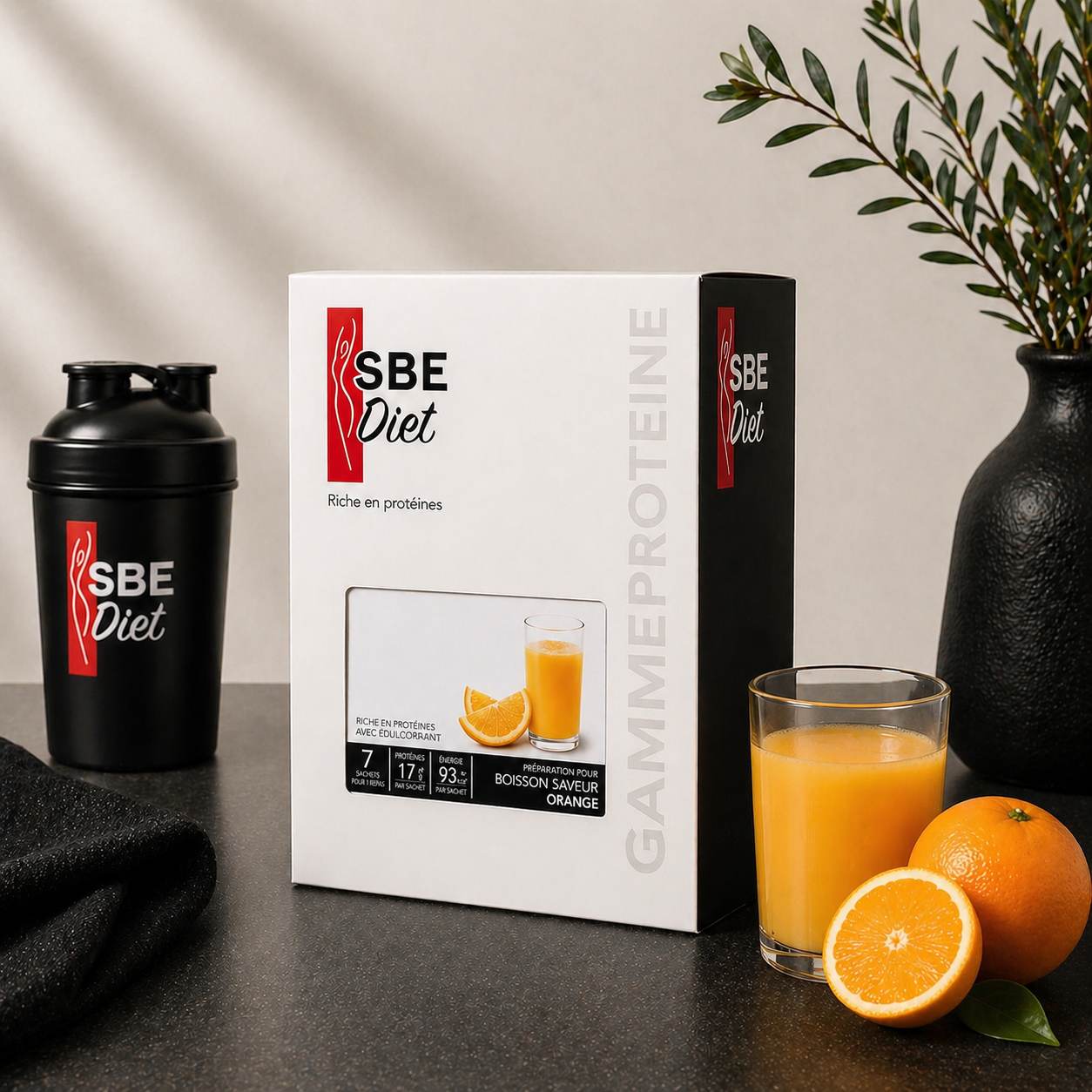 Boisson orange hyperprotéinée Ma boutique