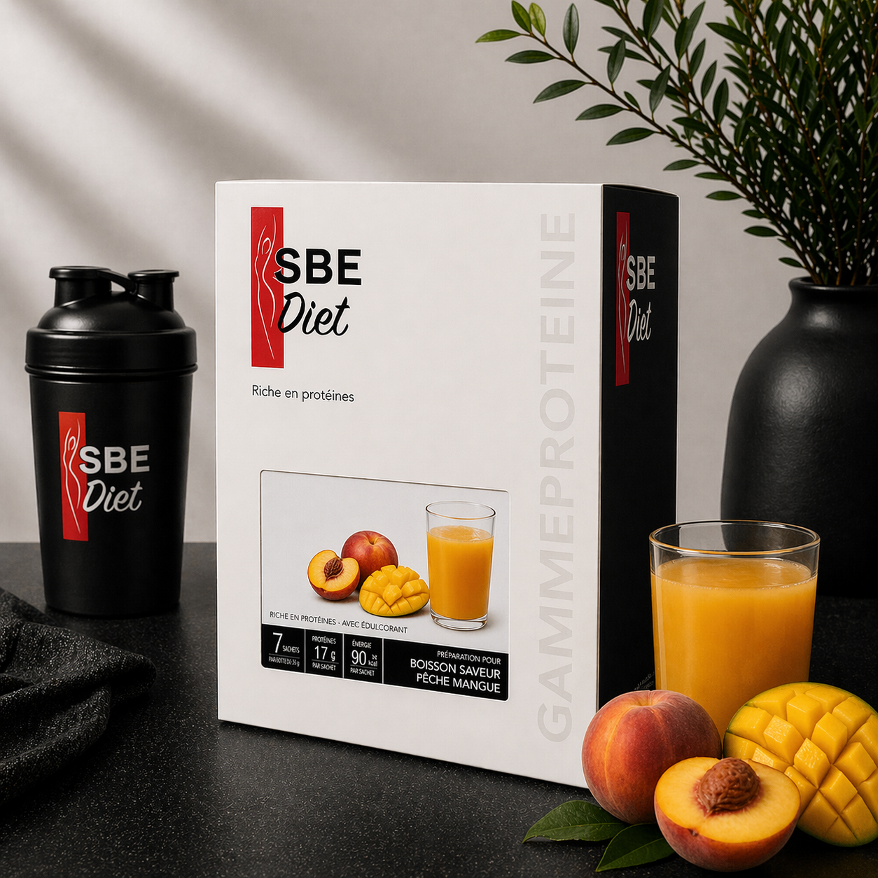 Boisson pêche mangue hyperprotéinée Ma boutique