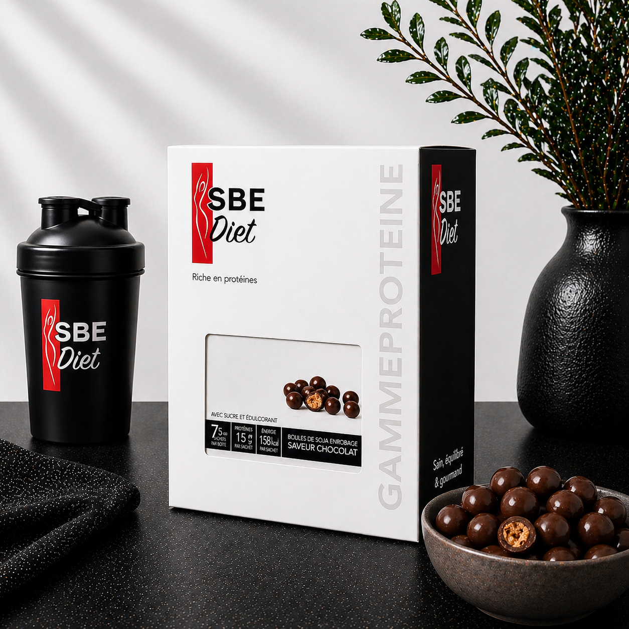 Boules de soja chocolat hyperprotéinées Ma boutique