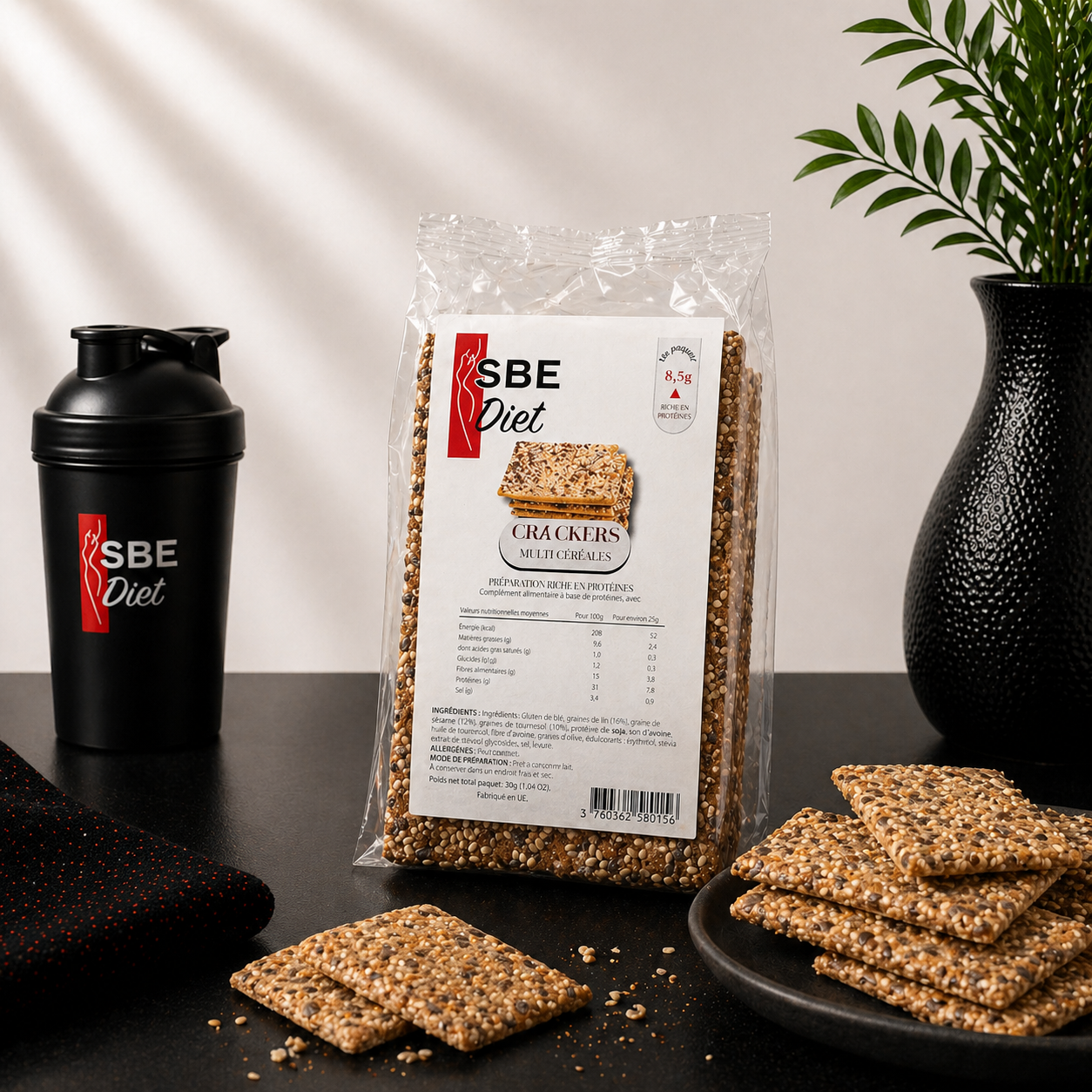 Crackers multi-graines hyperprotéinés Ma boutique