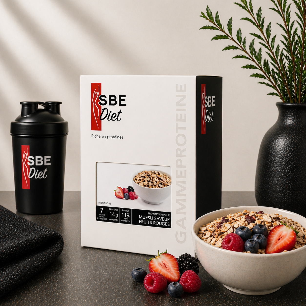 Muesli fruits rouges hyperprotéiné Ma boutique