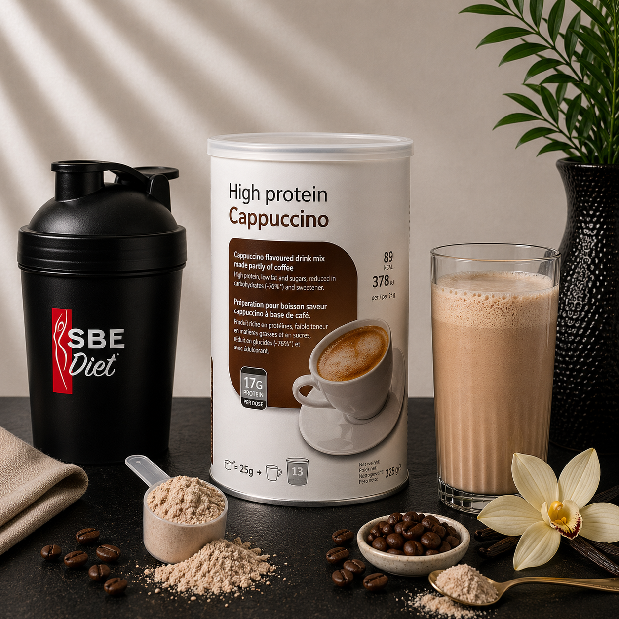 Boisson cappuccino hyperprotéinée - Pot de 325g Ma boutique