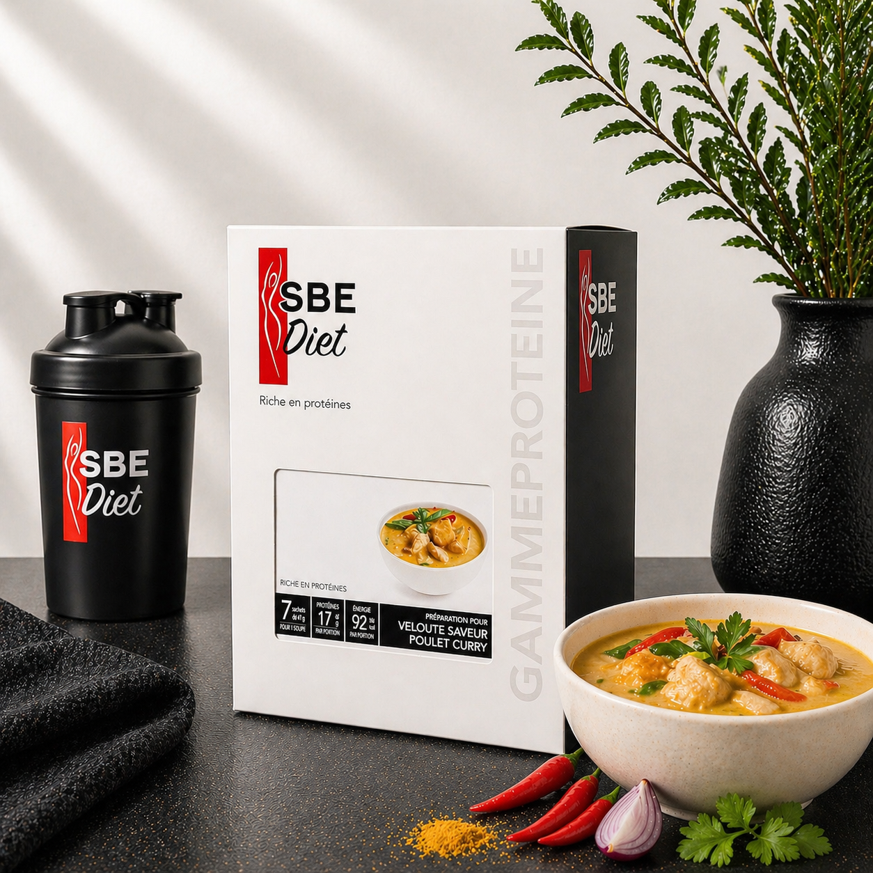 Velouté poulet curry hyperprotéiné Ma boutique
